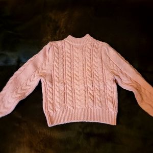 Bubble gum pink cable knit sweater